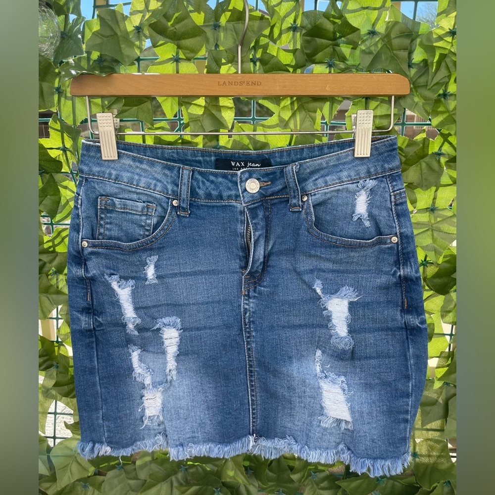 Wax Jeans mini Skirt